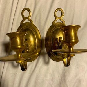 Brass candle wall sconces